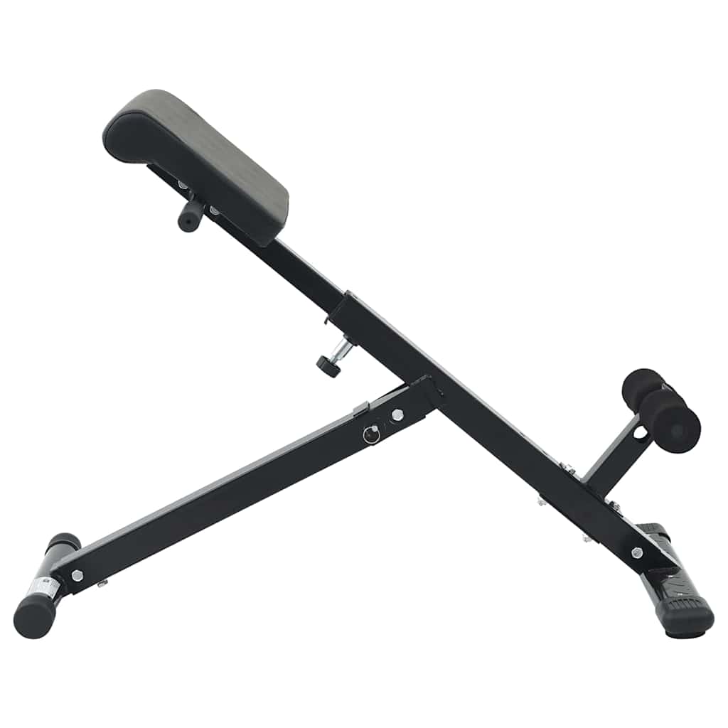 Hyperextension Bench Black 101 X 70 X 71 Cm Powder-Coated Steel