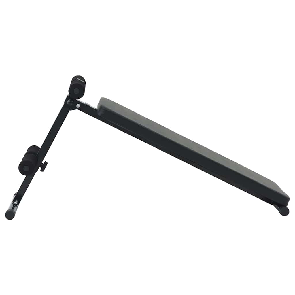 Sit Up Bench Black 124 X 33.5 X 55 Cm Powder-Coated Steel