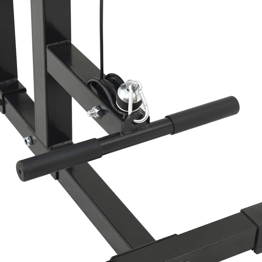 Lat Pulldown Machine Manual Black 110 X 70 X 187 Cm