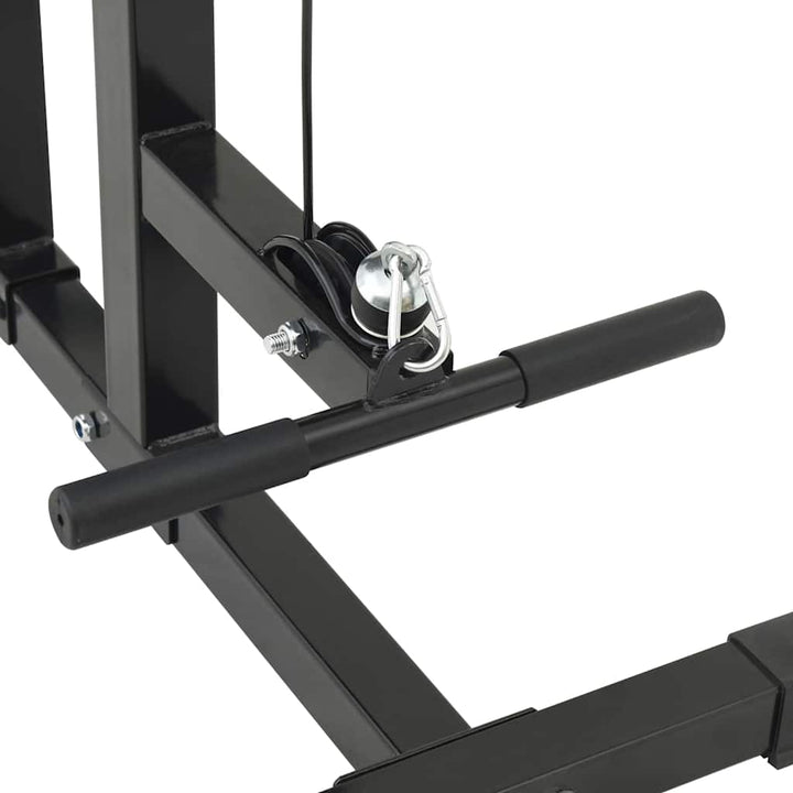 Lat Pulldown Machine Manual Black 110 X 70 X 187 Cm