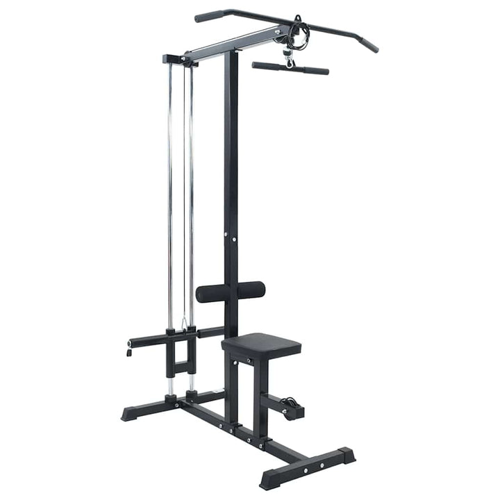 Lat Pulldown Machine Manual Black 110 X 70 X 187 Cm
