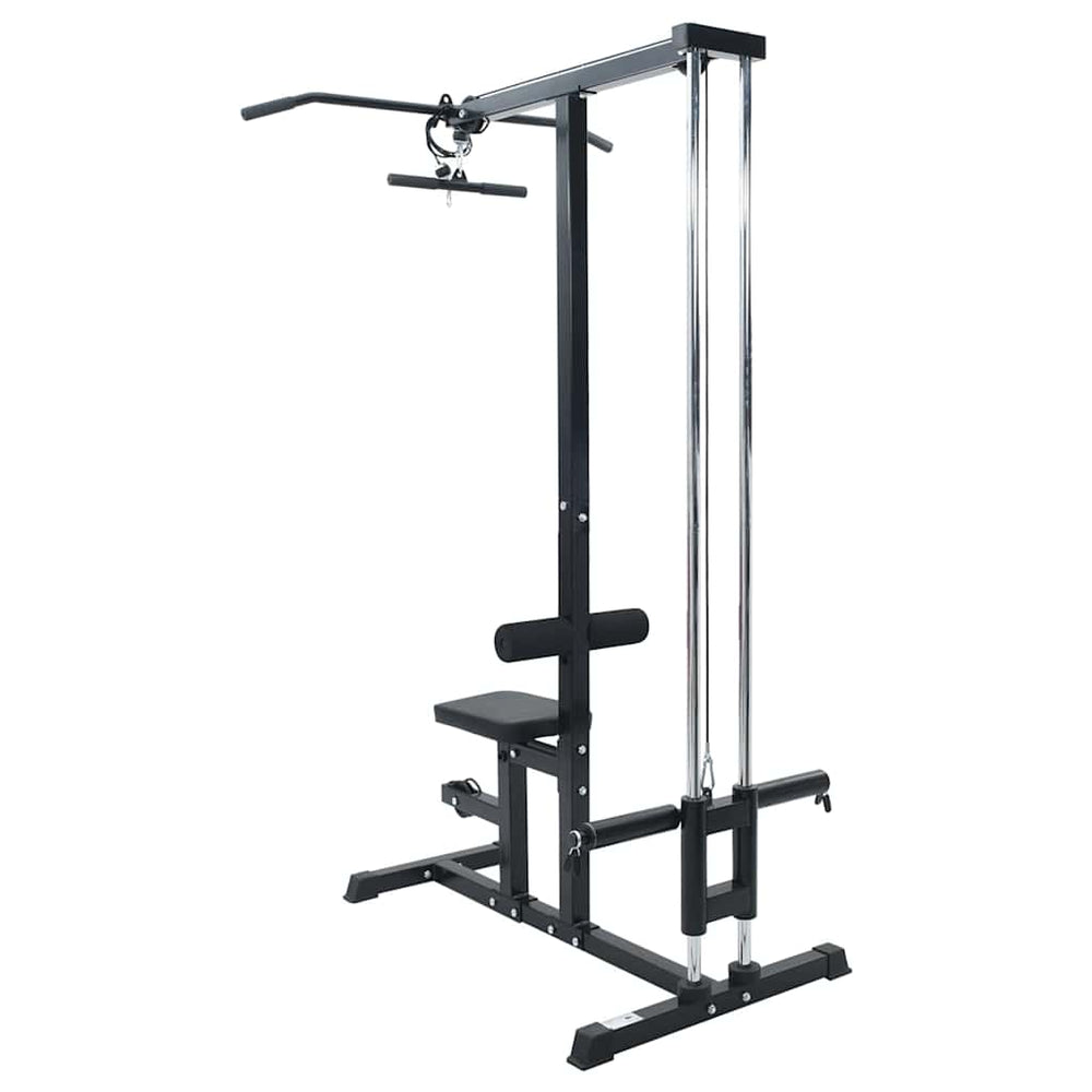 Lat Pulldown Machine Manual Black 110 X 70 X 187 Cm
