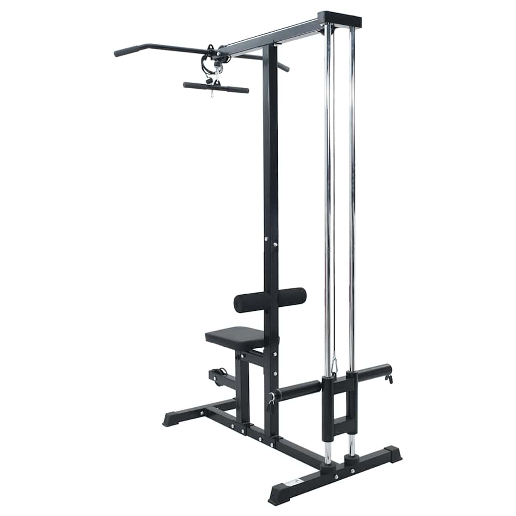 Lat Pulldown Machine Manual Black 110 X 70 X 187 Cm