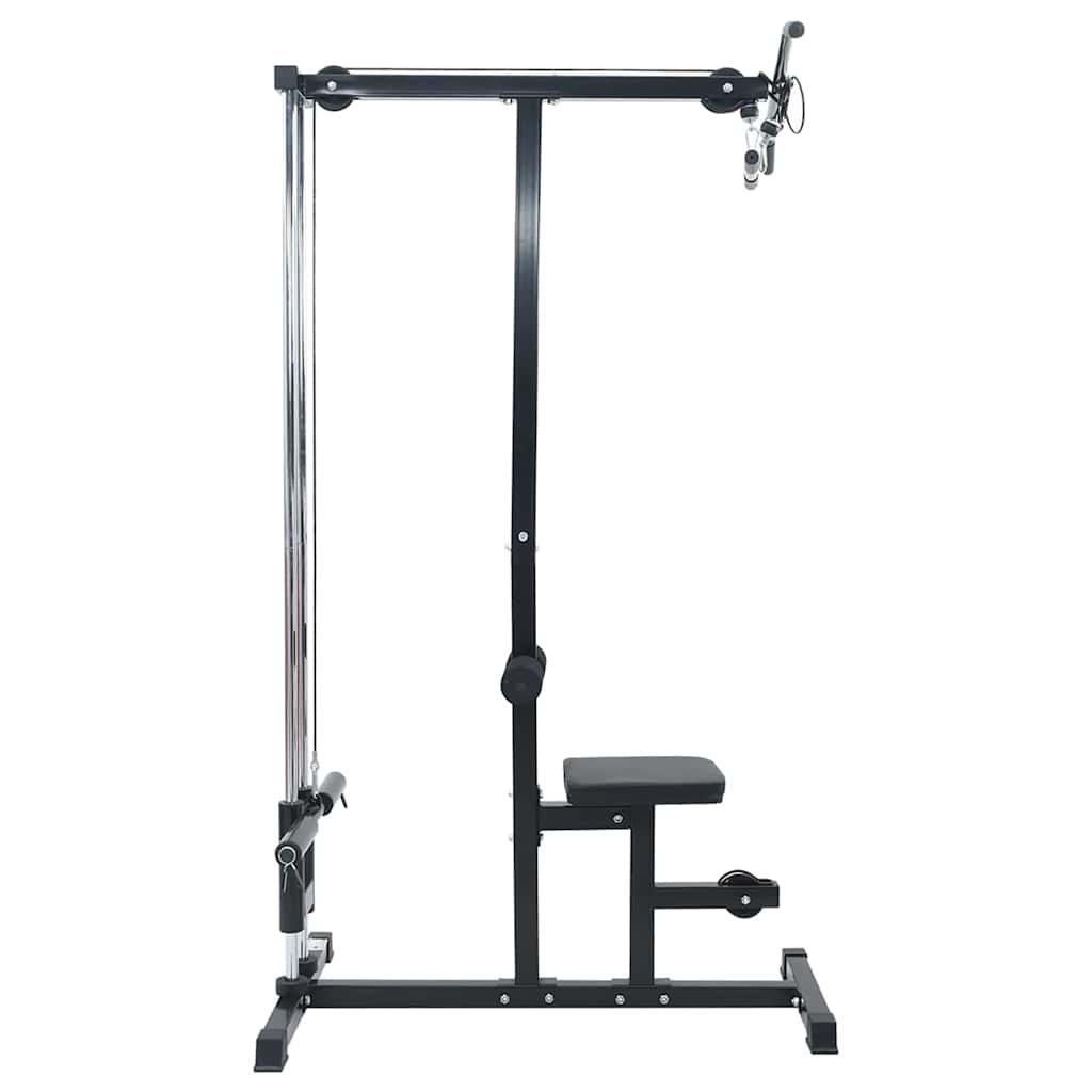 Lat Pulldown Machine Manual Black 110 X 70 X 187 Cm