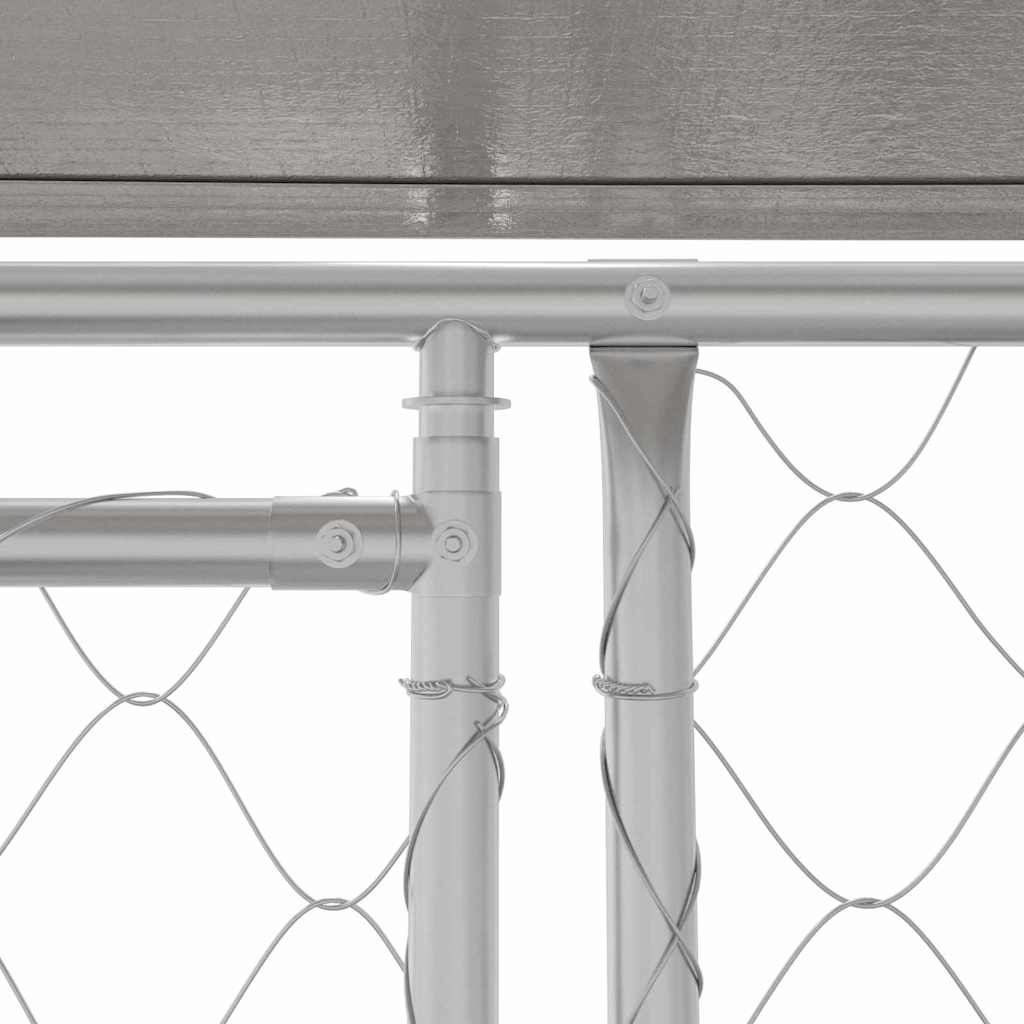 Dog Cage Silver 400 X 200 X 256 Cm Galvanised Steel