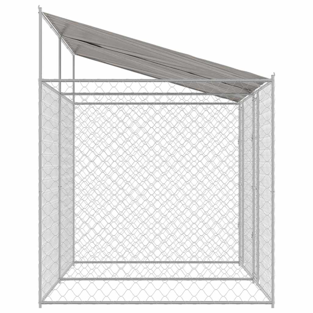 Dog Cage Silver 400 X 200 X 256 Cm Galvanised Steel
