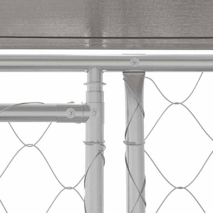 Dog Cage Silver 400 X 200 X 256 Cm Galvanised Steel