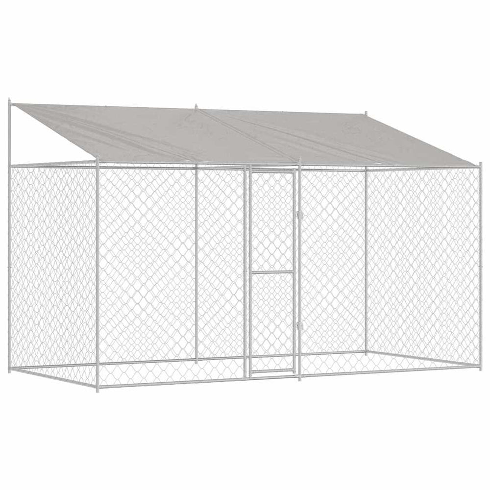 Dog Cage Silver 400 X 200 X 256 Cm Galvanised Steel