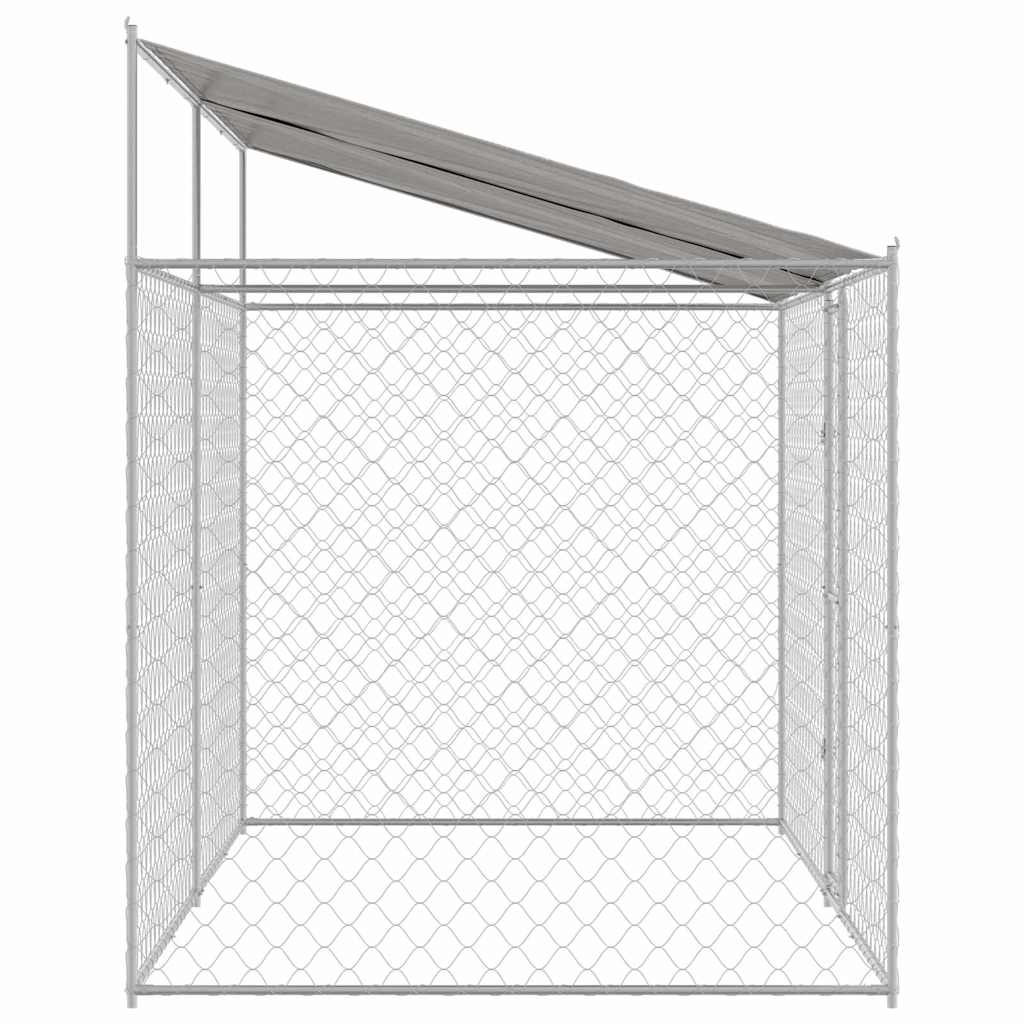 Dog Cage Silver 400 X 200 X 256 Cm Galvanised Steel