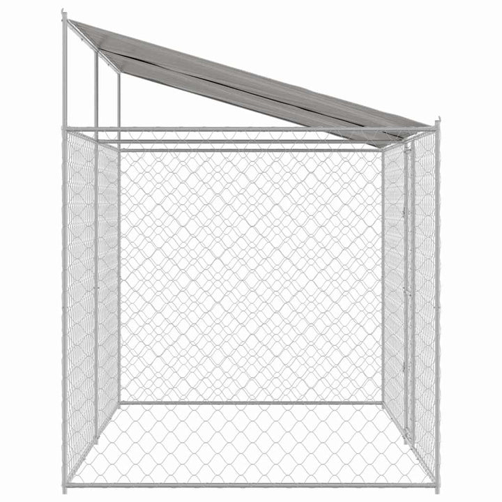 Dog Cage Silver 400 X 200 X 256 Cm Galvanised Steel