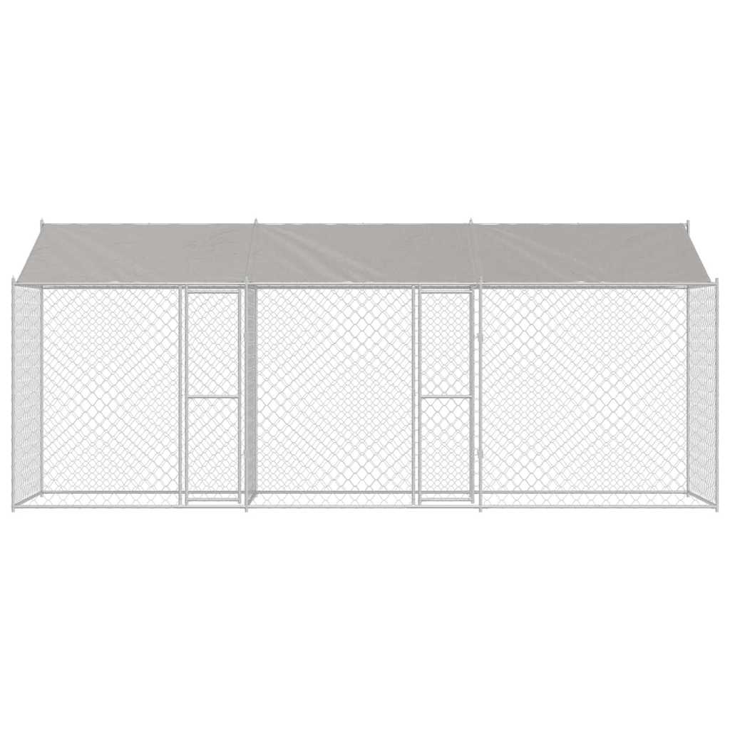 Dog Cage Silver 600 X 200 X 256 Cm Galvanised Steel