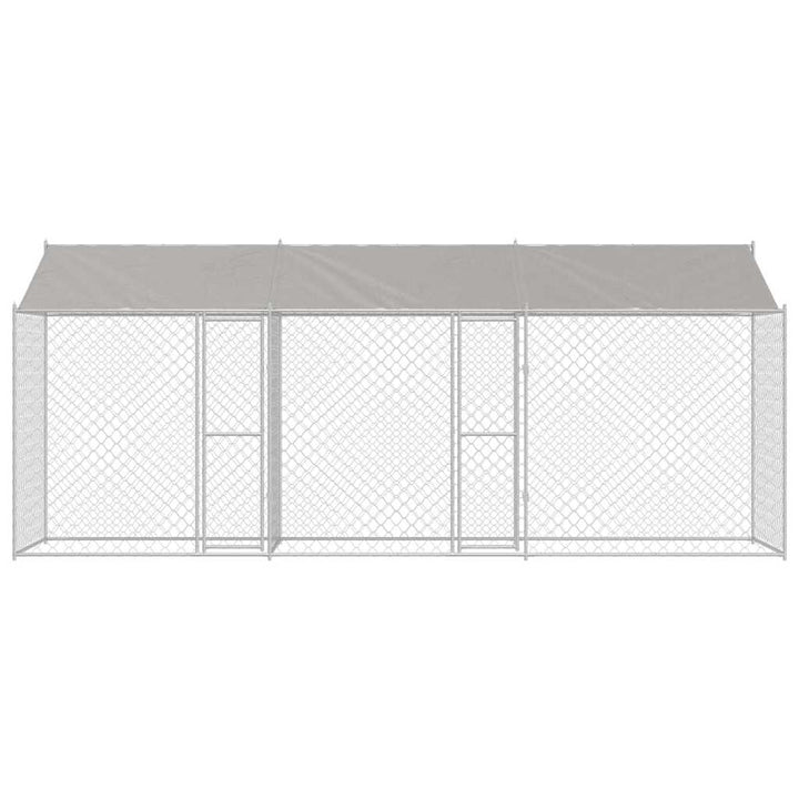 Dog Cage Silver 600 X 200 X 256 Cm Galvanised Steel