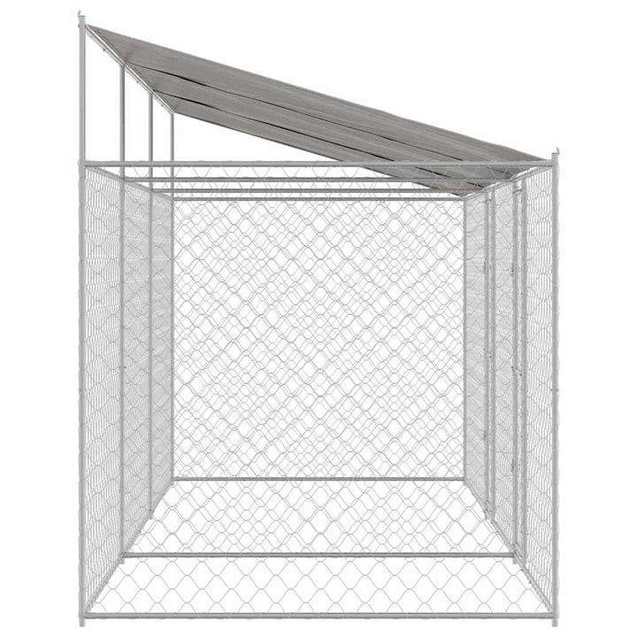Dog Cage Silver 600 X 200 X 256 Cm Galvanised Steel