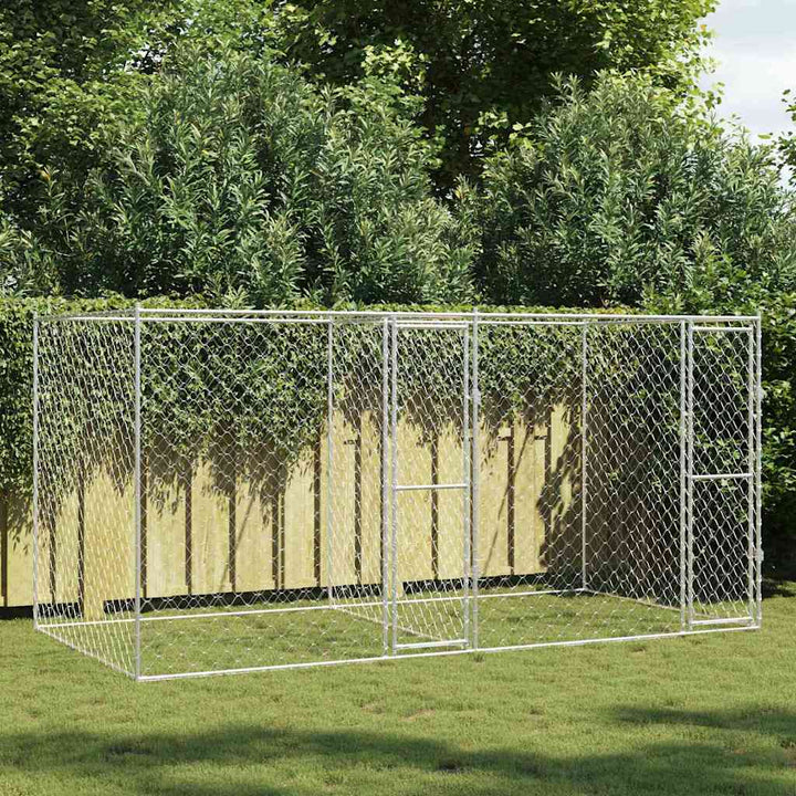 Dog Cage Silver 400 X 200 X 200 Cm Galvanised Steel