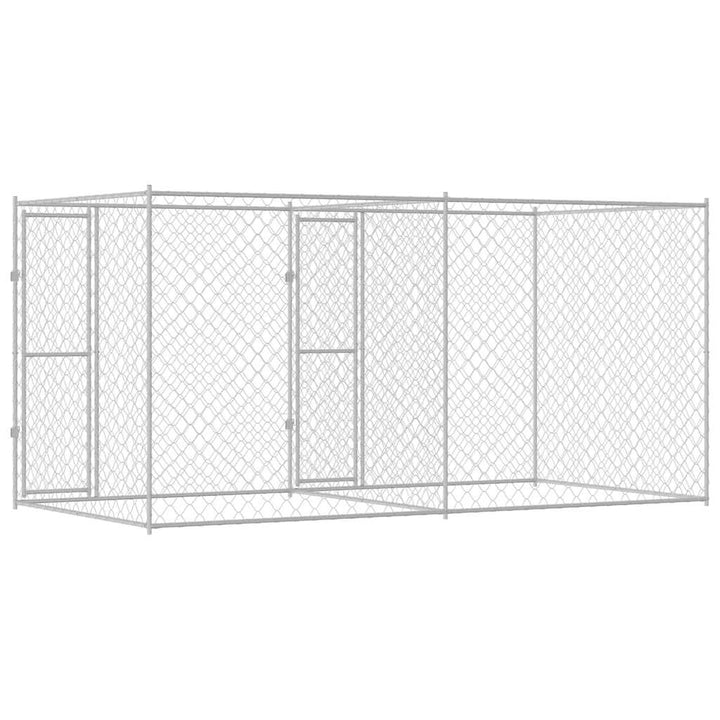 Dog Cage Silver 400 X 200 X 200 Cm Galvanised Steel