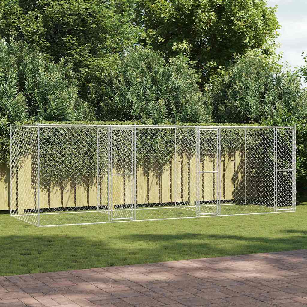 Dog Cage Silver 400 X 200 X 200 Cm Galvanised Steel