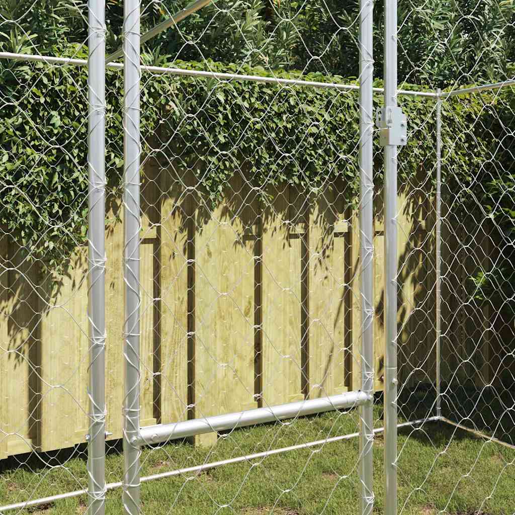 Dog Cage Silver 400 X 200 X 256 Cm Galvanised Steel