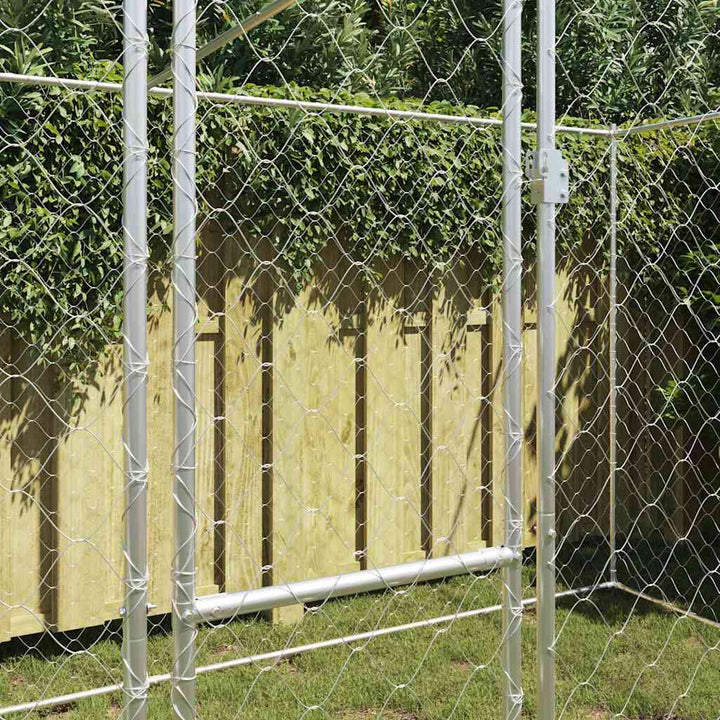 Dog Cage Silver 400 X 200 X 256 Cm Galvanised Steel
