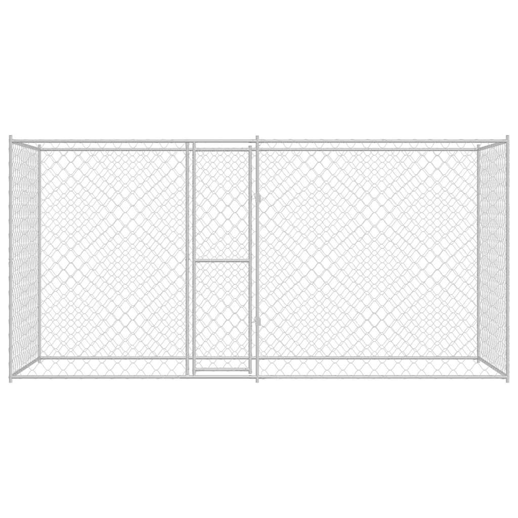 Dog Cage Silver 400 X 200 X 256 Cm Galvanised Steel