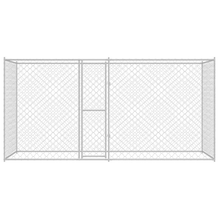 Dog Cage Silver 400 X 200 X 256 Cm Galvanised Steel