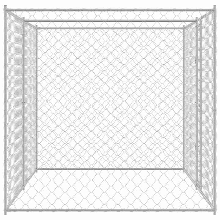 Dog Cage Silver 400 X 200 X 256 Cm Galvanised Steel