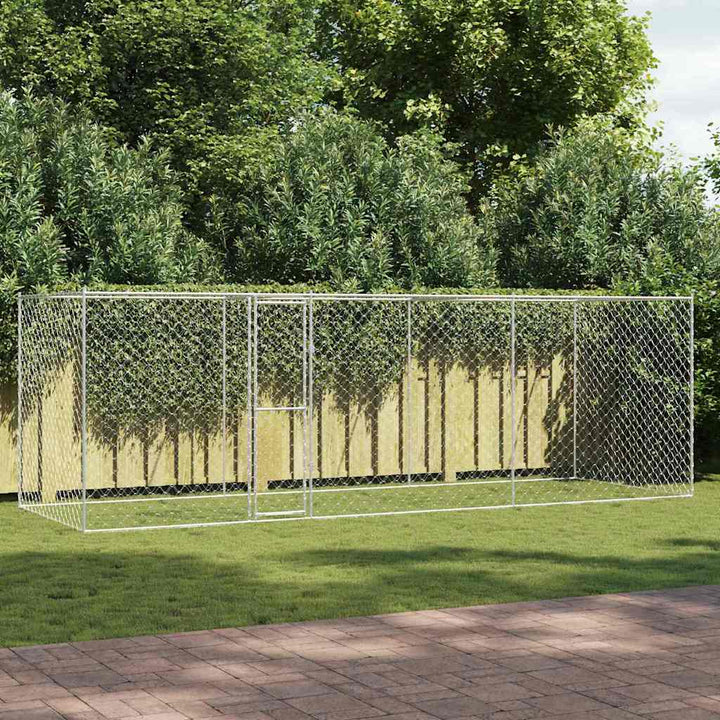 Dog Cage Silver 400 X 200 X 256 Cm Galvanised Steel