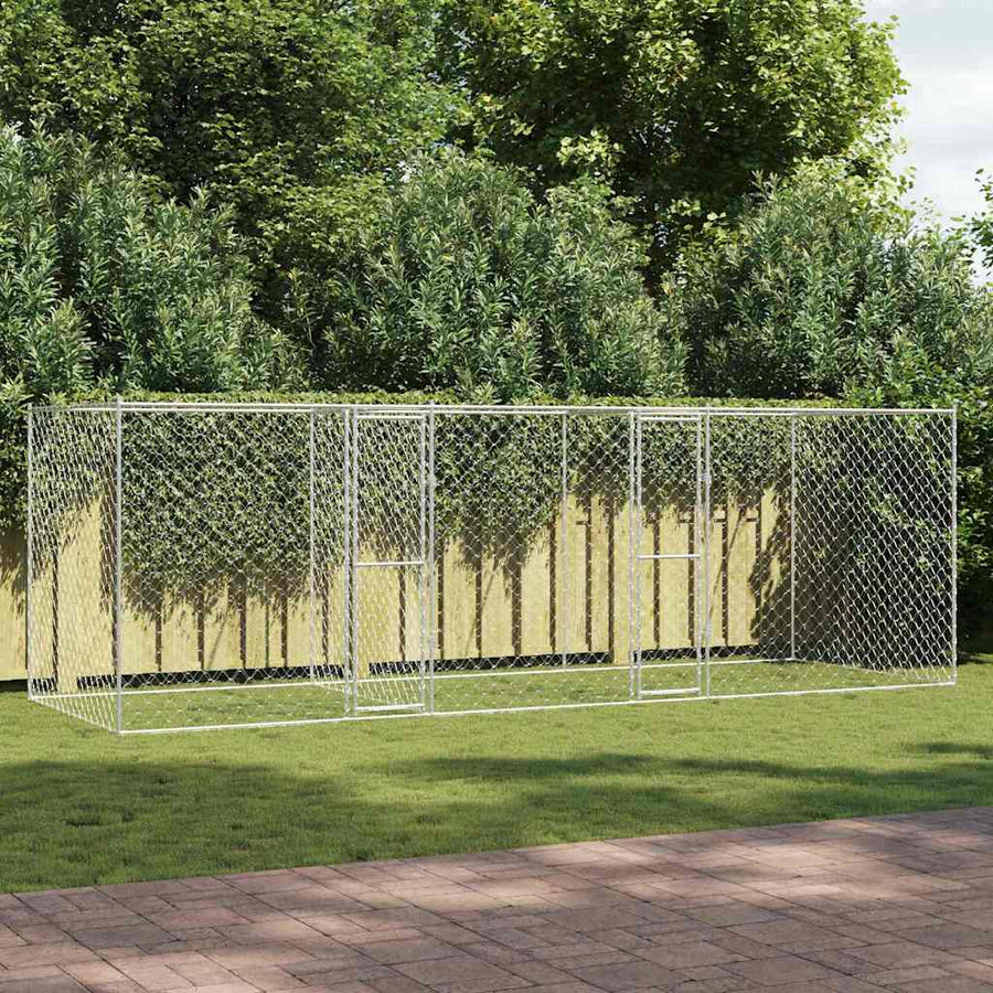Dog Cage Silver 600 X 200 X 200 Cm Galvanised Steel