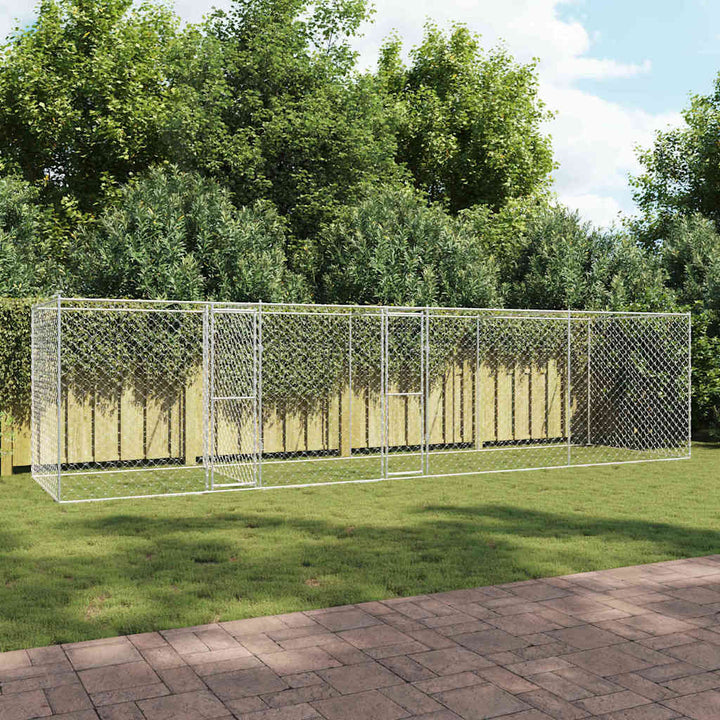 Dog Cage Silver 600 X 200 X 200 Cm Galvanised Steel