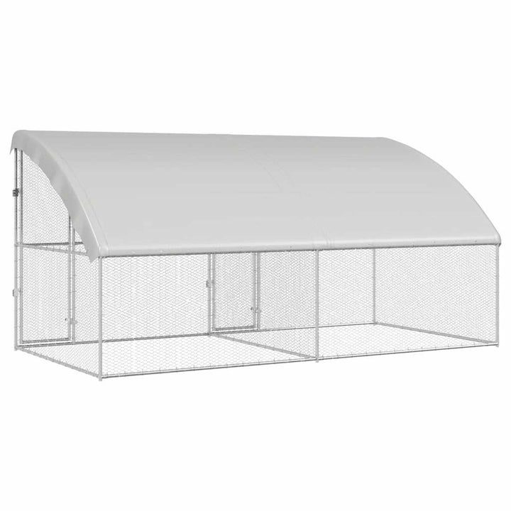 Chicken Cage Silver Galvanised Steel