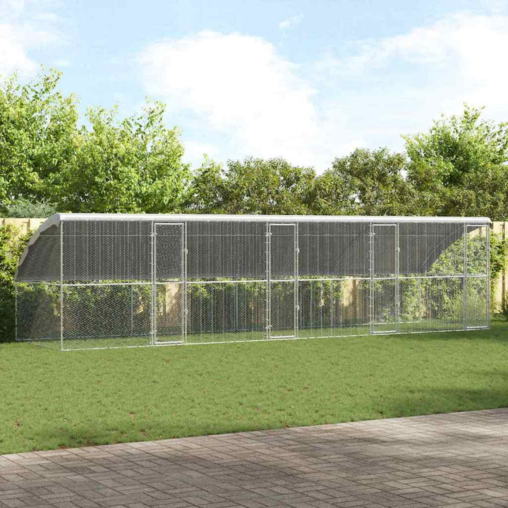 Chicken Cage Silver Galvanised Steel