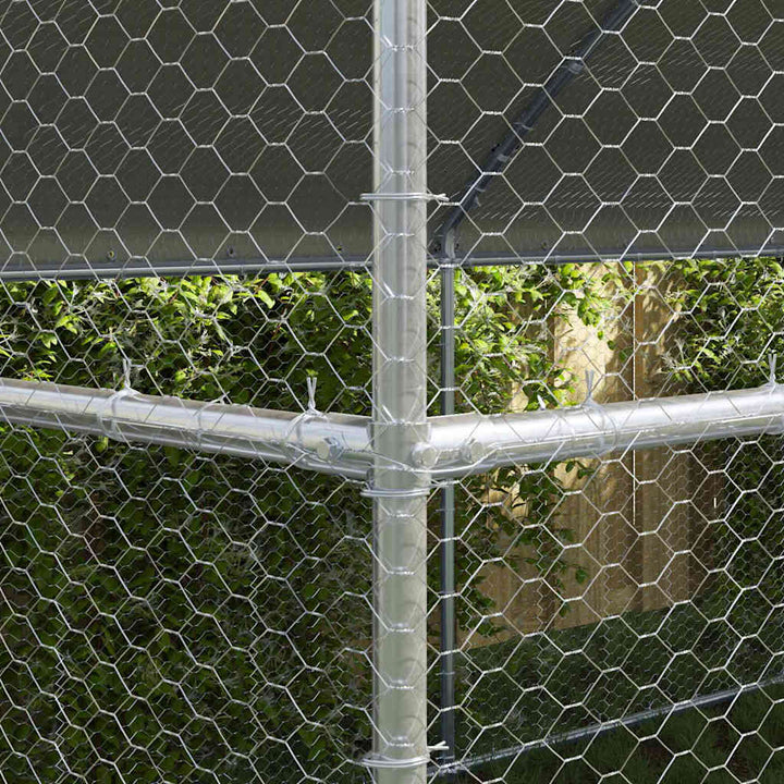 Chicken Cage Silver Galvanised Steel
