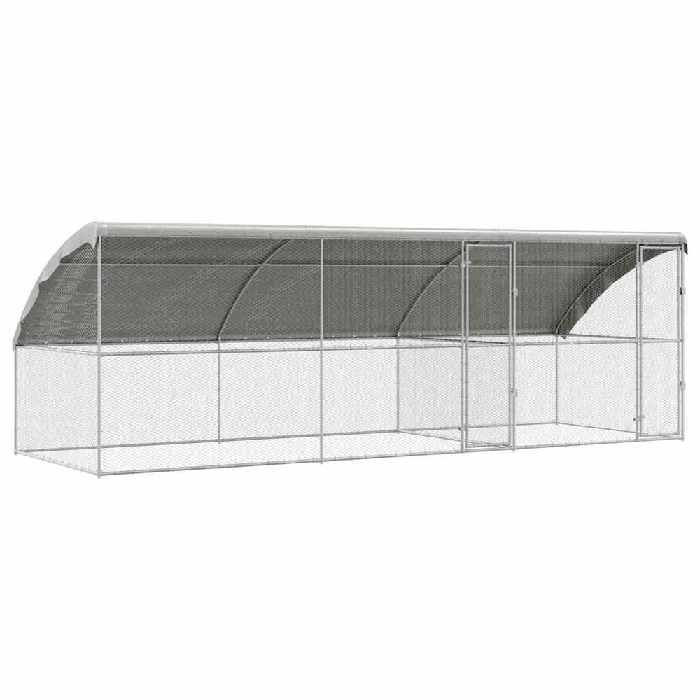 Chicken Cage Silver Galvanised Steel