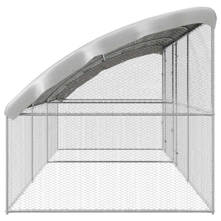 Chicken Cage Silver Galvanised Steel