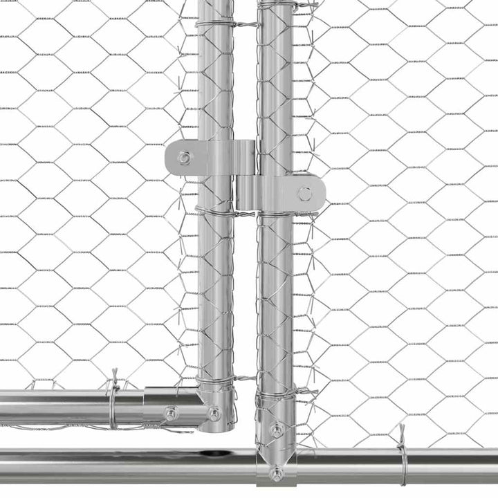 Chicken Cage Silver Galvanised Steel