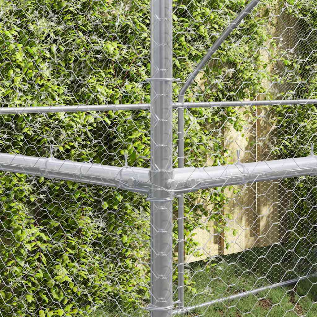 Chicken Cage Silver Galvanised Steel