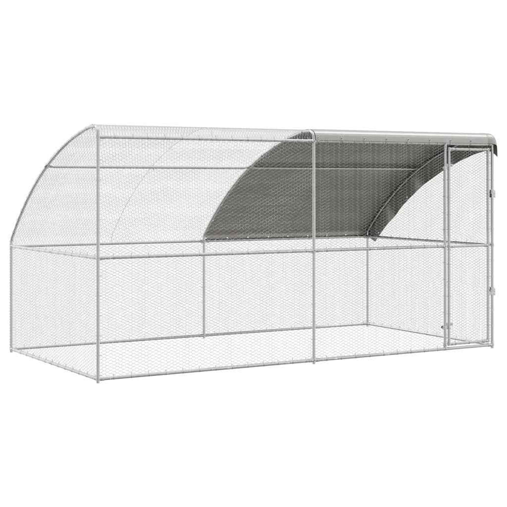Chicken Cage Silver Galvanised Steel