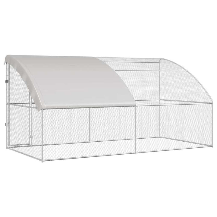 Chicken Cage Silver Galvanised Steel
