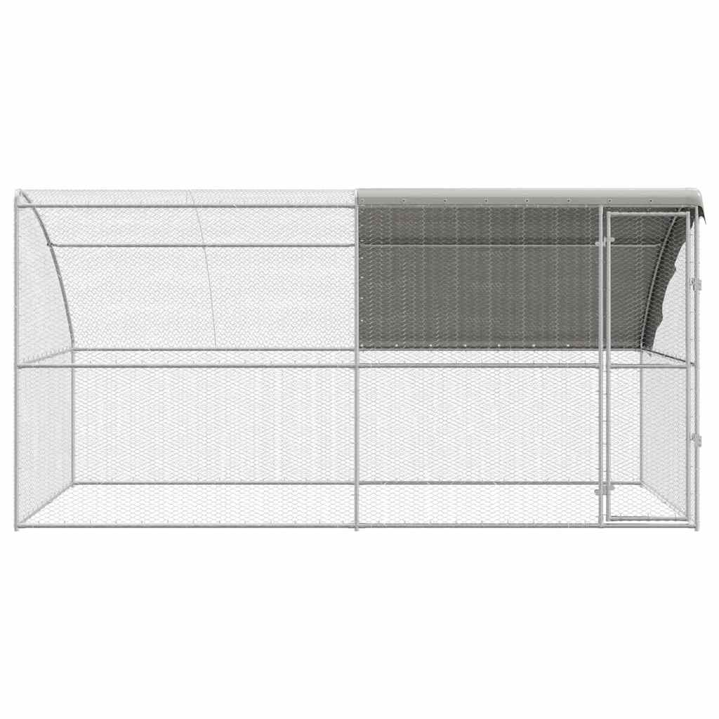 Chicken Cage Silver Galvanised Steel