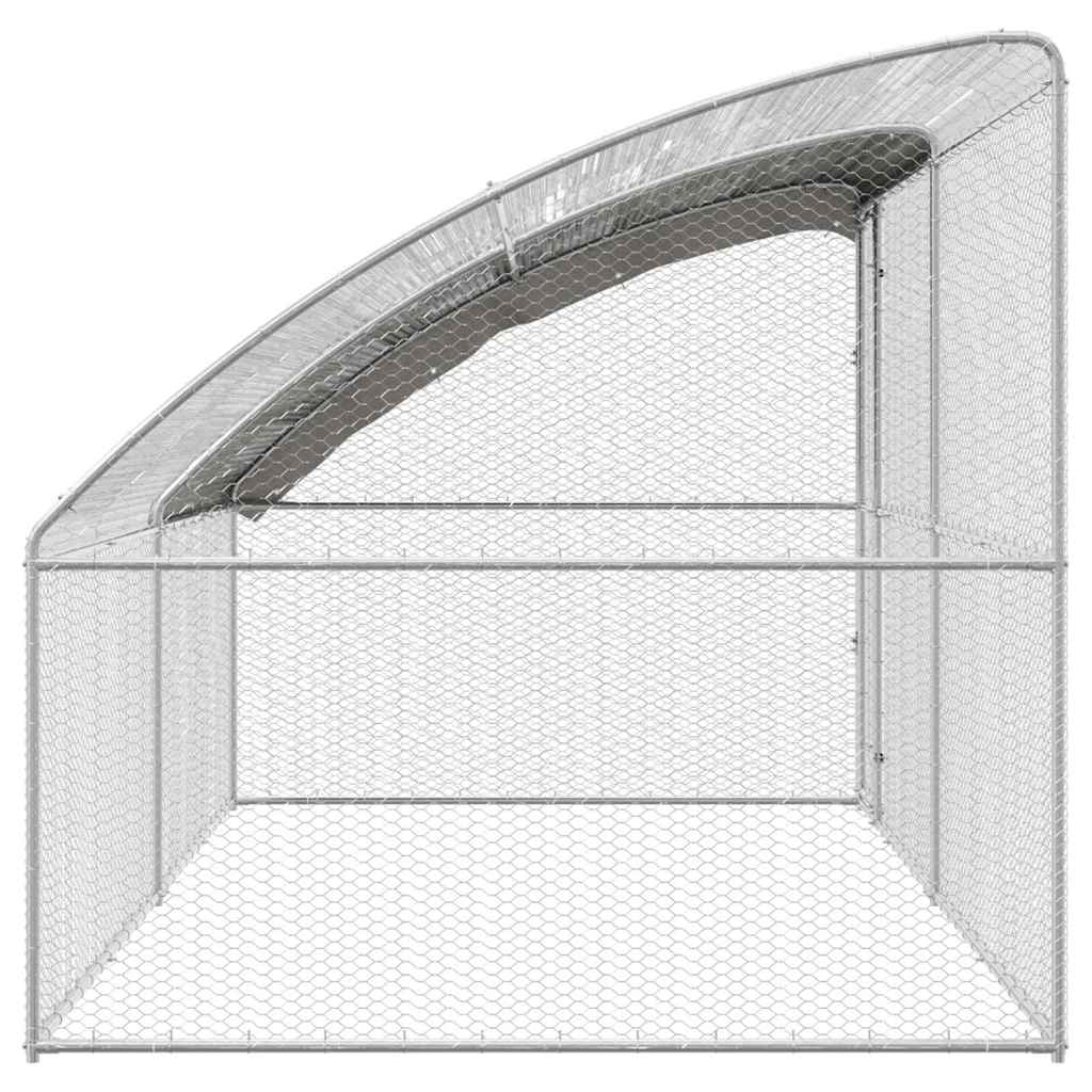 Chicken Cage Silver Galvanised Steel