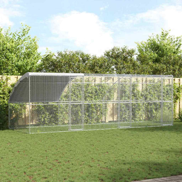 Chicken Cage Silver Galvanised Steel