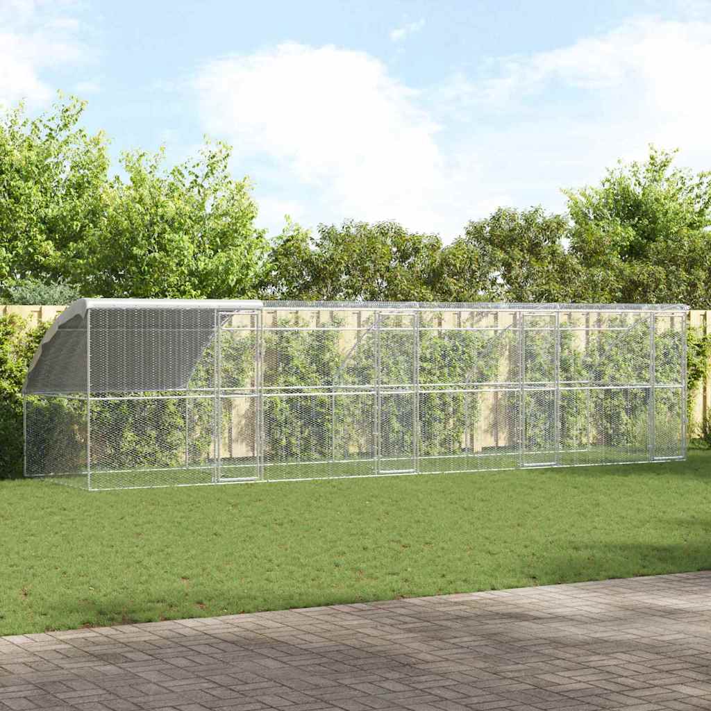 Chicken Cage Silver Galvanised Steel