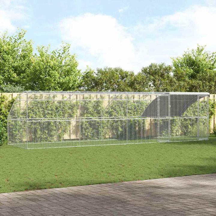 Chicken Cage Silver Galvanised Steel