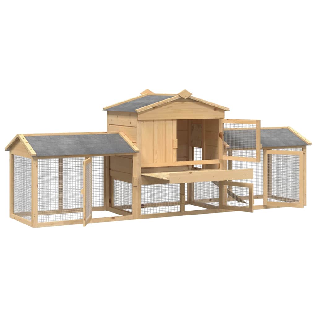 Chicken Coop Brown 225 X 60 X 89 Cm