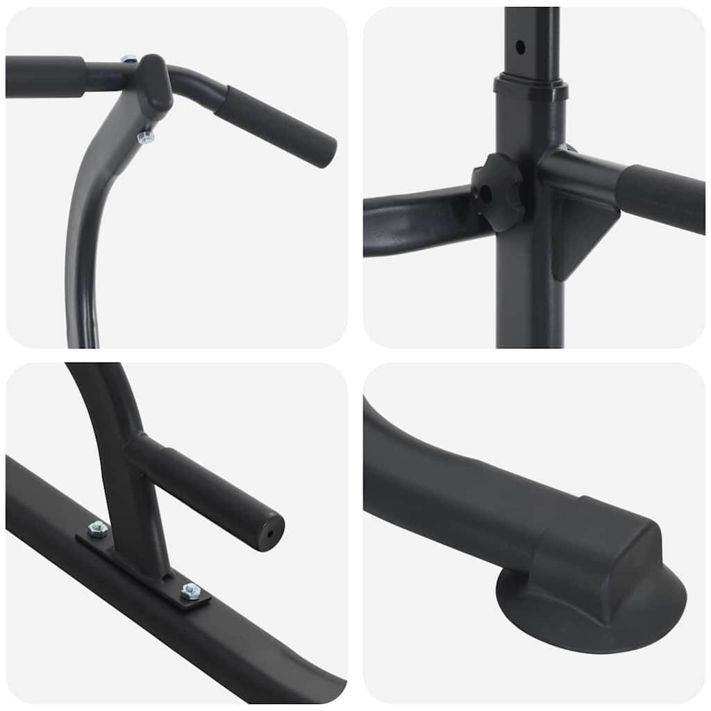 Power Tower Dip Station Other Black 95 X 102 X (160-210) Cm