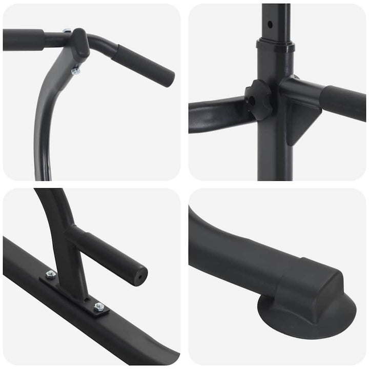 Power Tower Dip Station Other Black 95 X 102 X (160-210) Cm