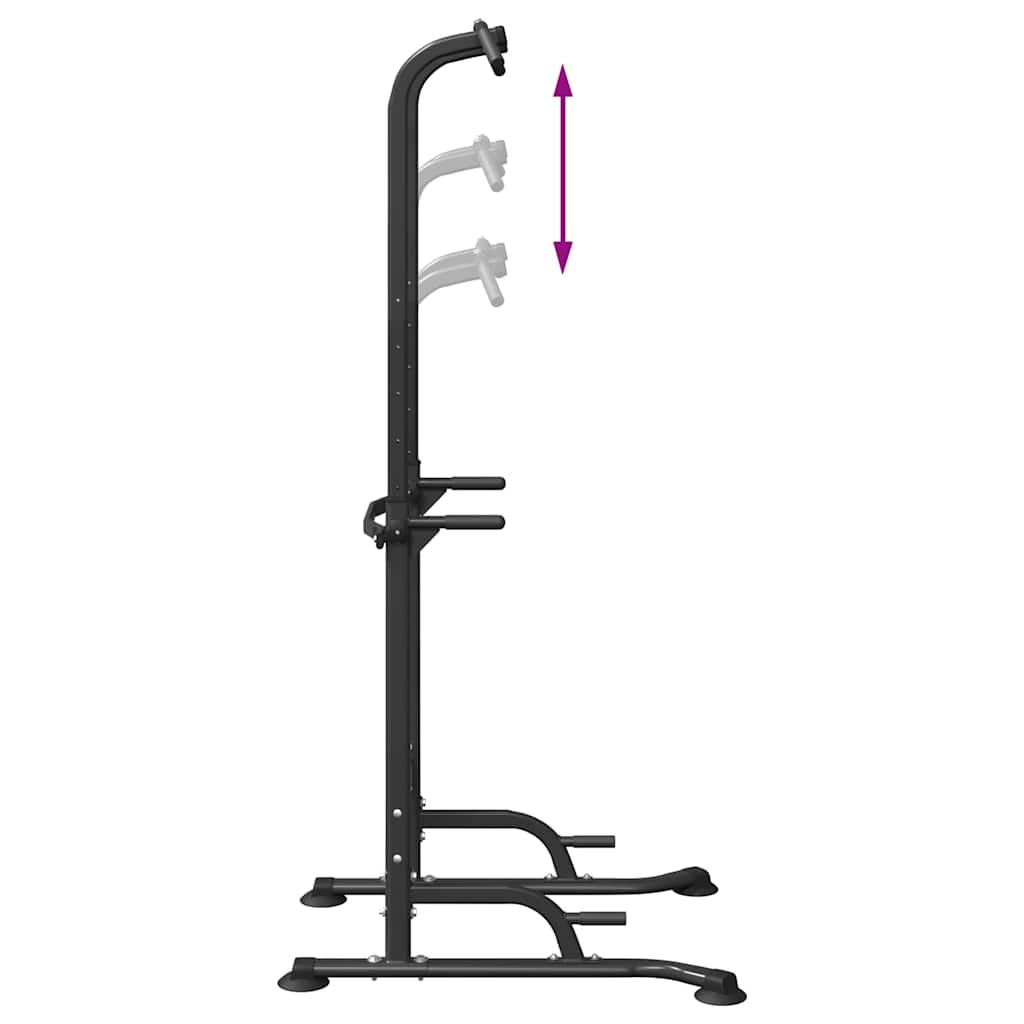 Power Tower Dip Station Other Black 95 X 102 X (160-210) Cm