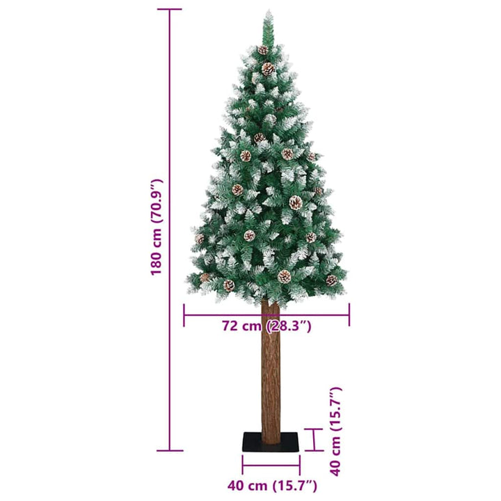 Slim Christmas Tree Green 72 X 72 X Pvc