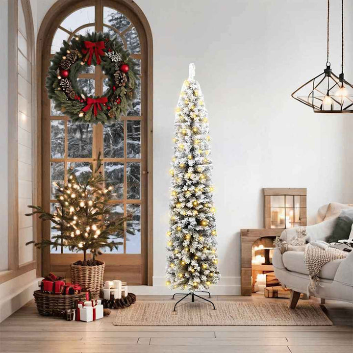 Slim Artificial Christmas Tree With Stand Pvc