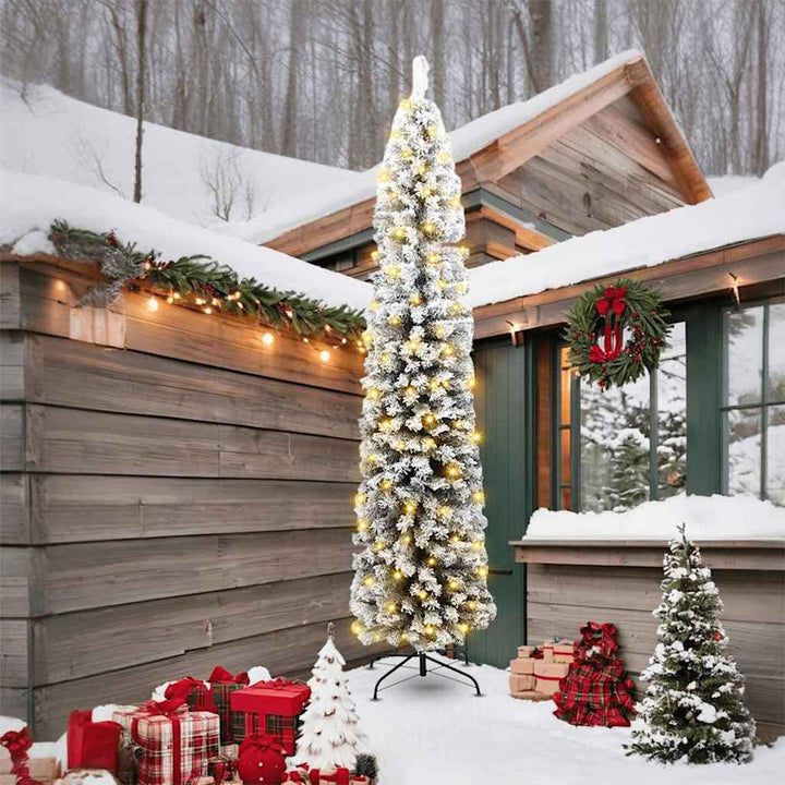 Slim Artificial Christmas Tree With Stand Pvc