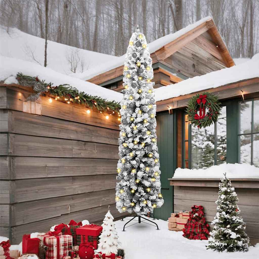 Slim Artificial Christmas Tree With Stand Pvc